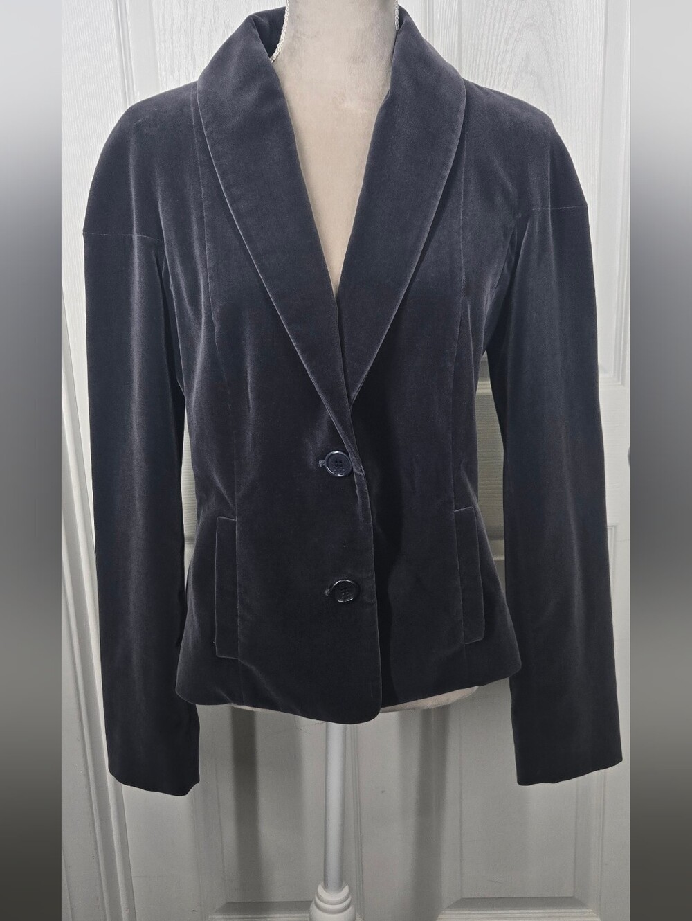 ETRO Milano Black Velvet Silk Lined Women's Blazer IT 48 US 12